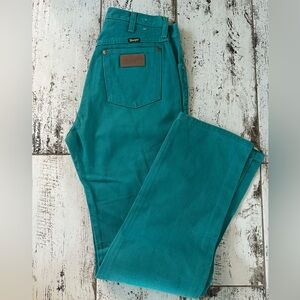 Vintage Wrangler Women's High Rise Teal Jeans
